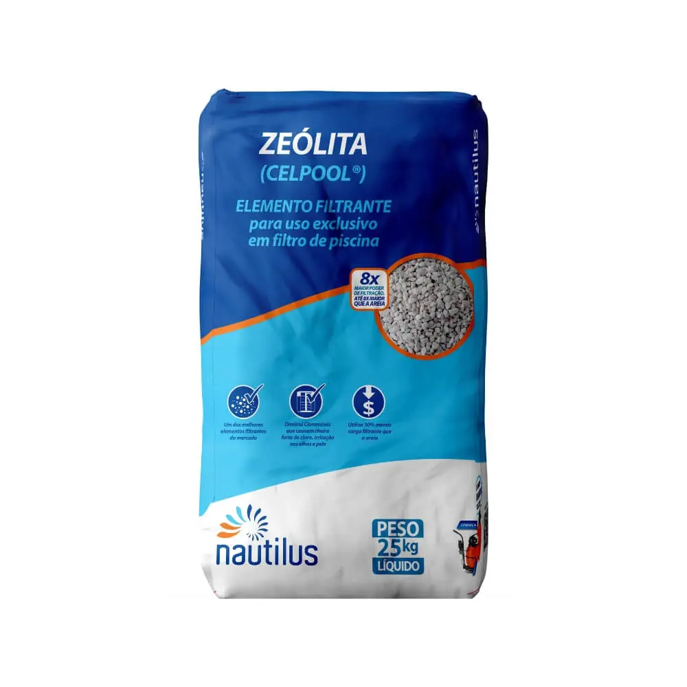 ZEÓLITA CELPOOL 1,0 A 3,0 MM - 25 KG